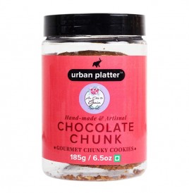 Urban Platter Chocolate Chunk Gourmet Chunky Cookies  Plastic Jar  185 grams